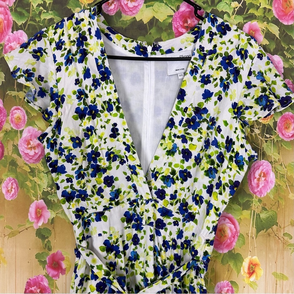 PRIVACY PLEASE White Floral Cropped Jumpsuit Size XXS - Picture 6 of 15